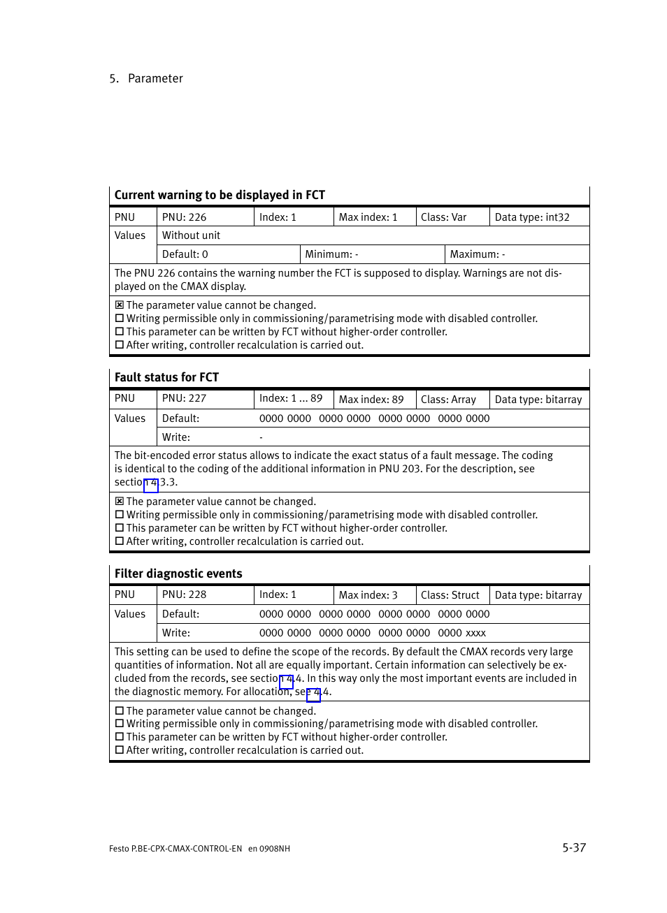 Festo Контроллер позиционирования CPX-CMAX User Manual | Page 225 / 446