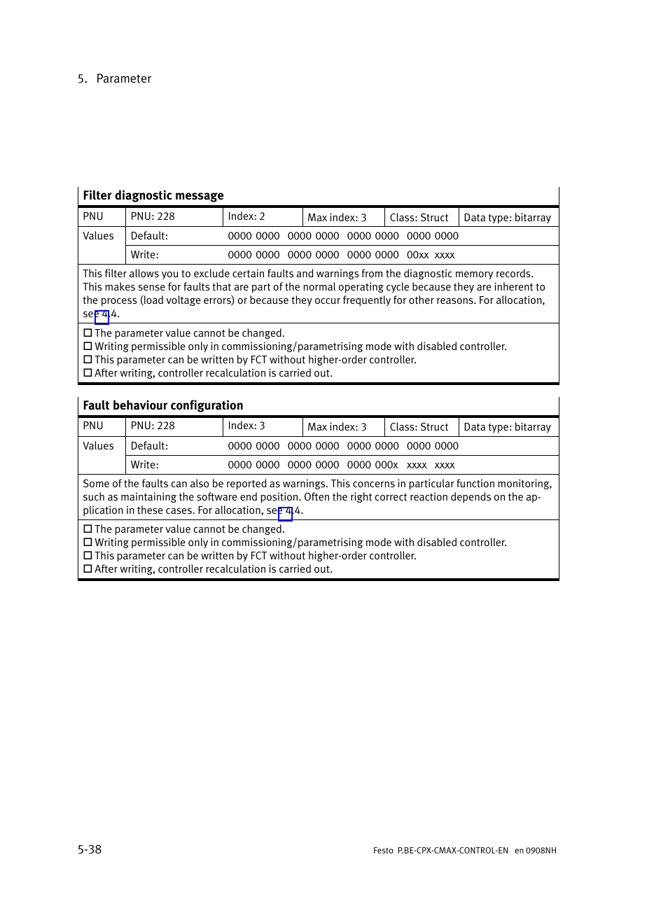 Festo Контроллер позиционирования CPX-CMAX User Manual | Page 226 / 446