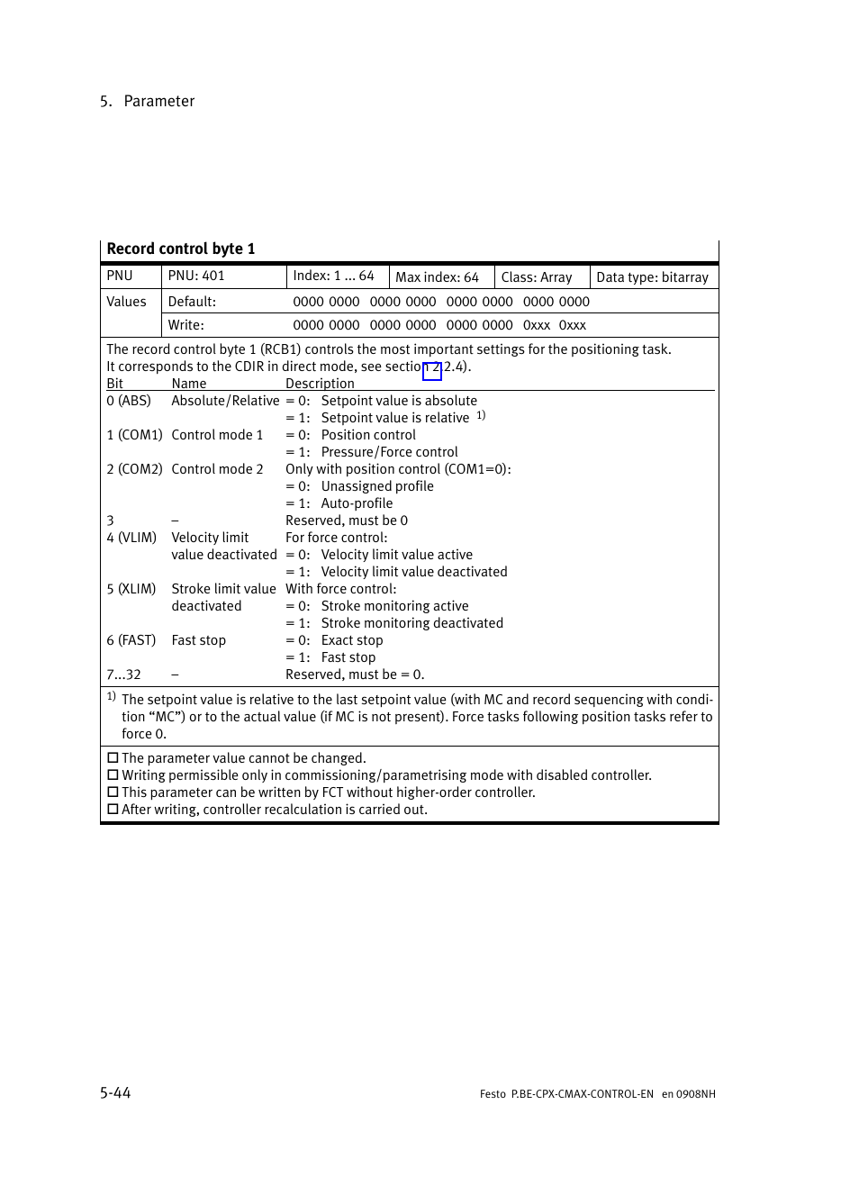 Festo Контроллер позиционирования CPX-CMAX User Manual | Page 232 / 446