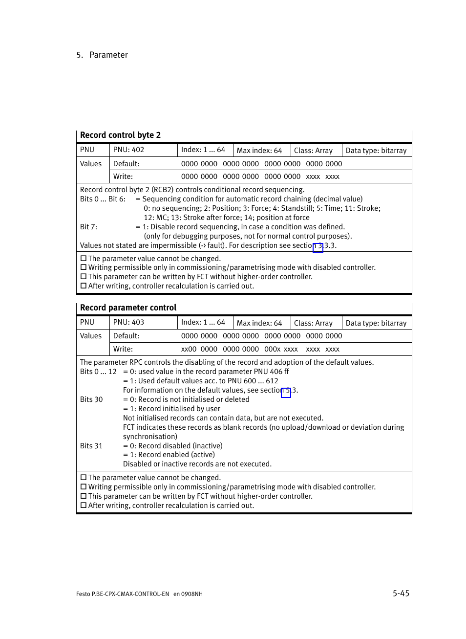 Festo Контроллер позиционирования CPX-CMAX User Manual | Page 233 / 446