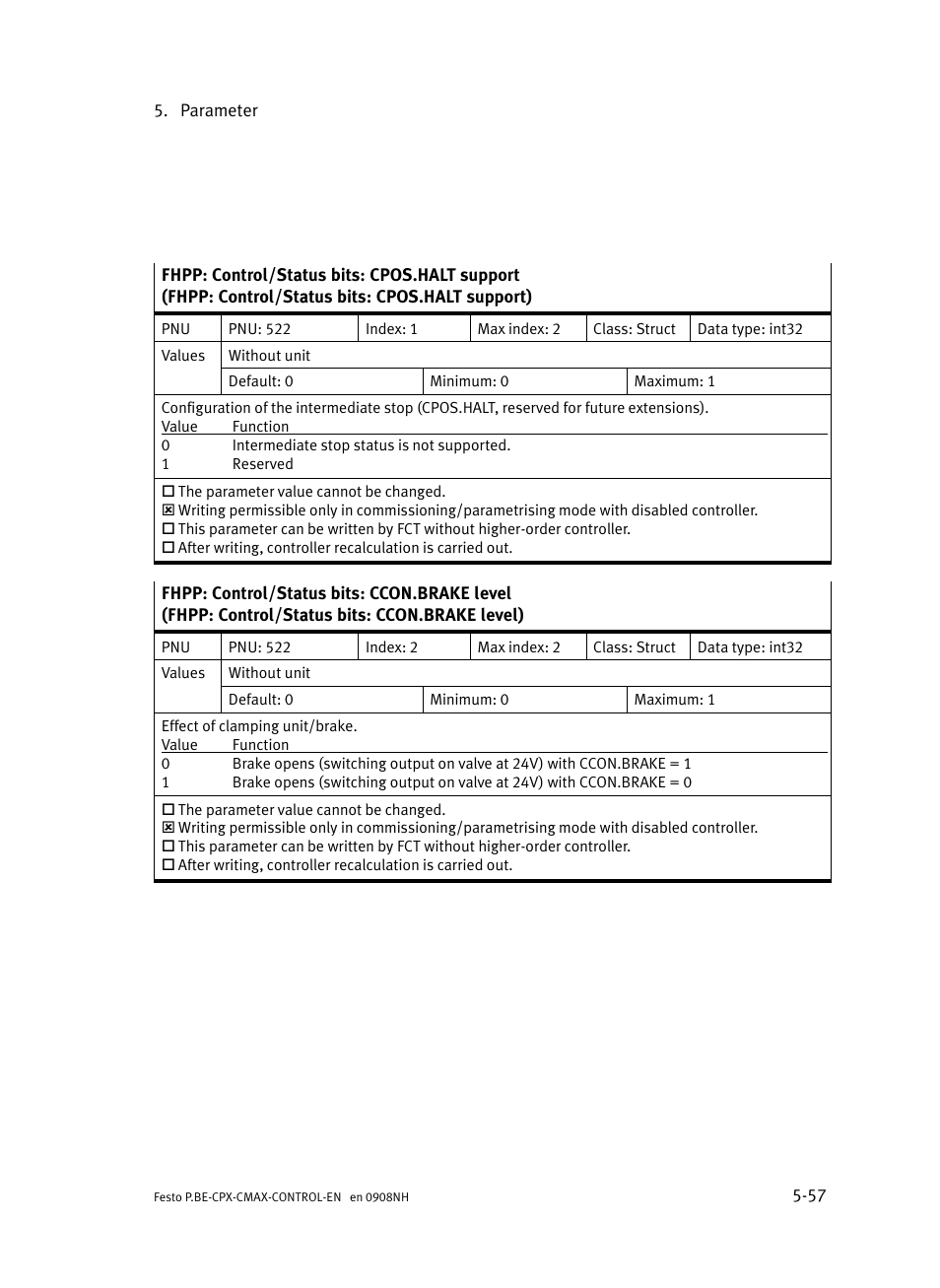 Festo Контроллер позиционирования CPX-CMAX User Manual | Page 245 / 446