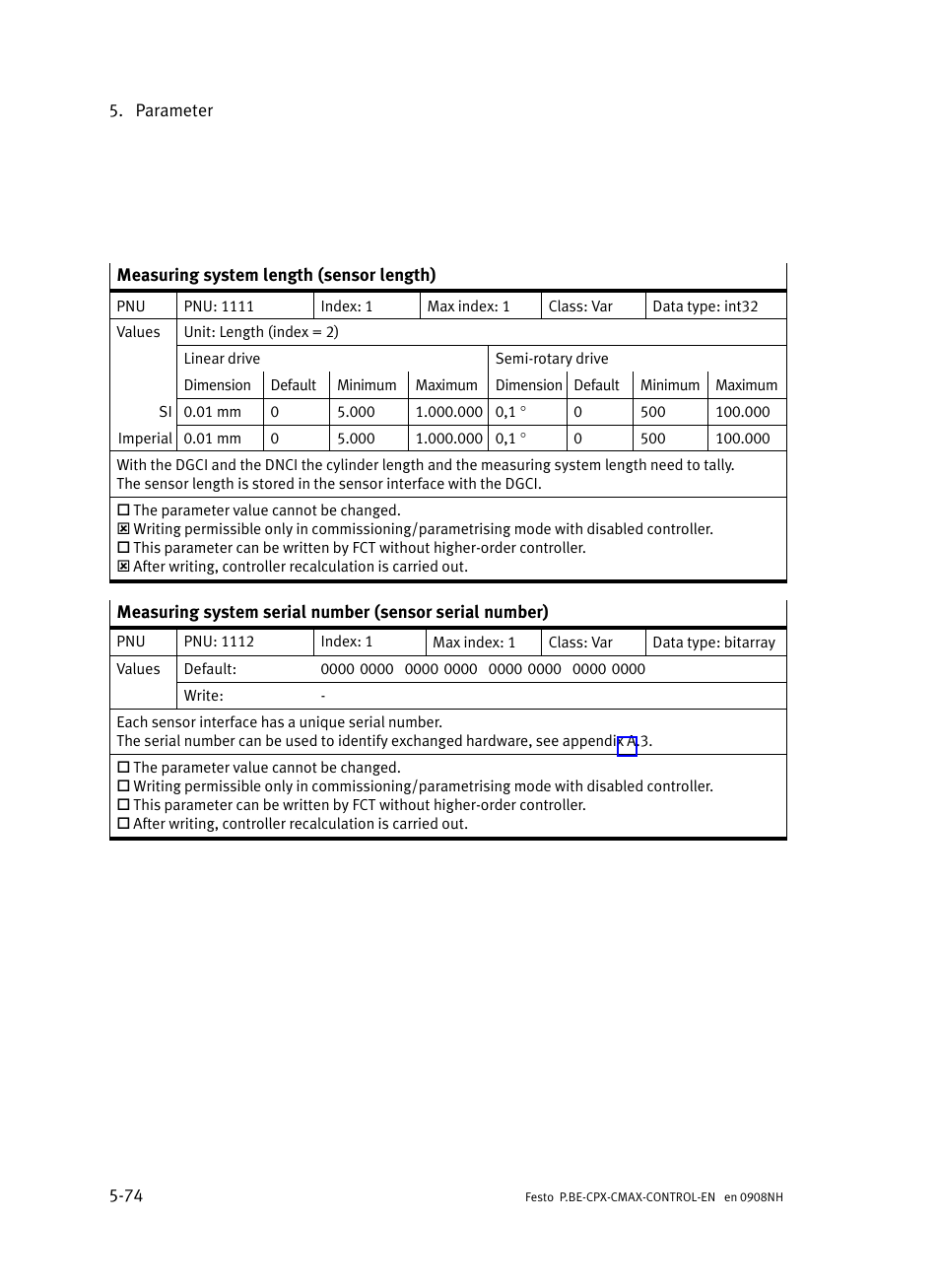 Festo Контроллер позиционирования CPX-CMAX User Manual | Page 262 / 446