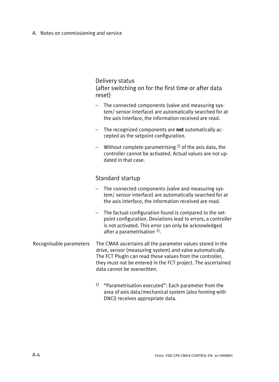 Standard startup | Festo Контроллер позиционирования CPX-CMAX User Manual | Page 312 / 446