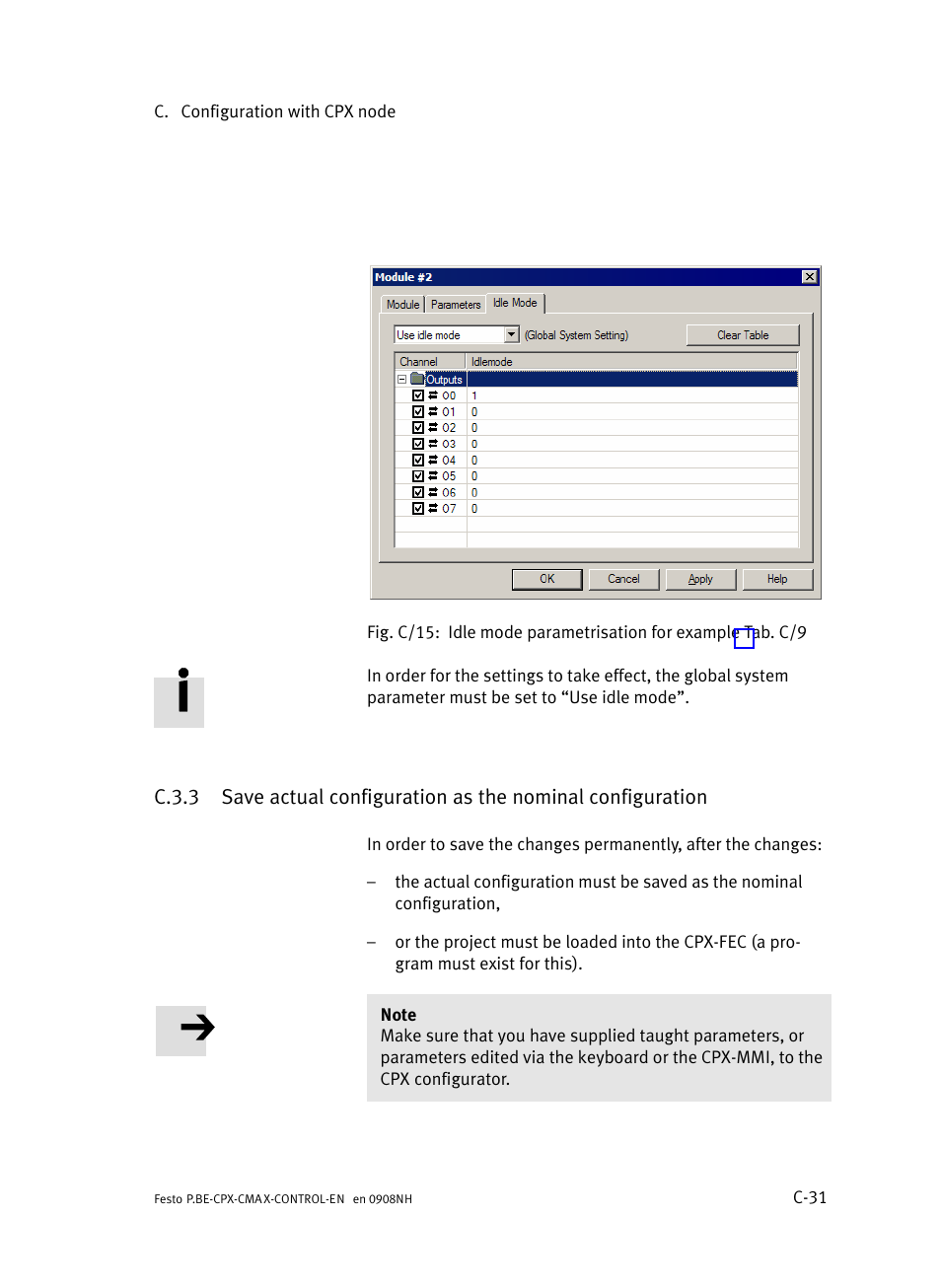 C.3.3, C−31 | Festo Контроллер позиционирования CPX-CMAX User Manual | Page 429 / 446
