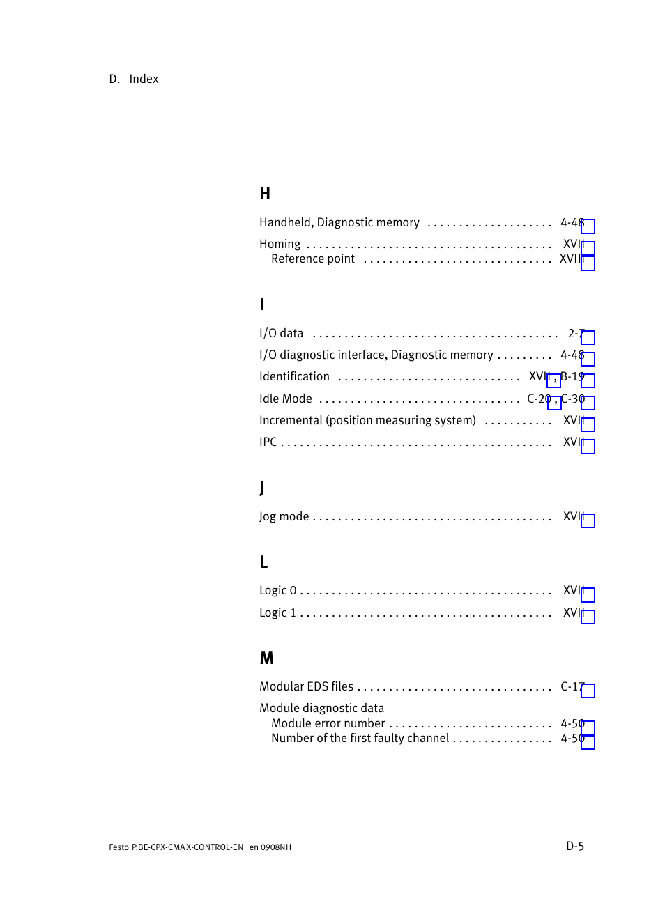 Festo Контроллер позиционирования CPX-CMAX User Manual | Page 443 / 446