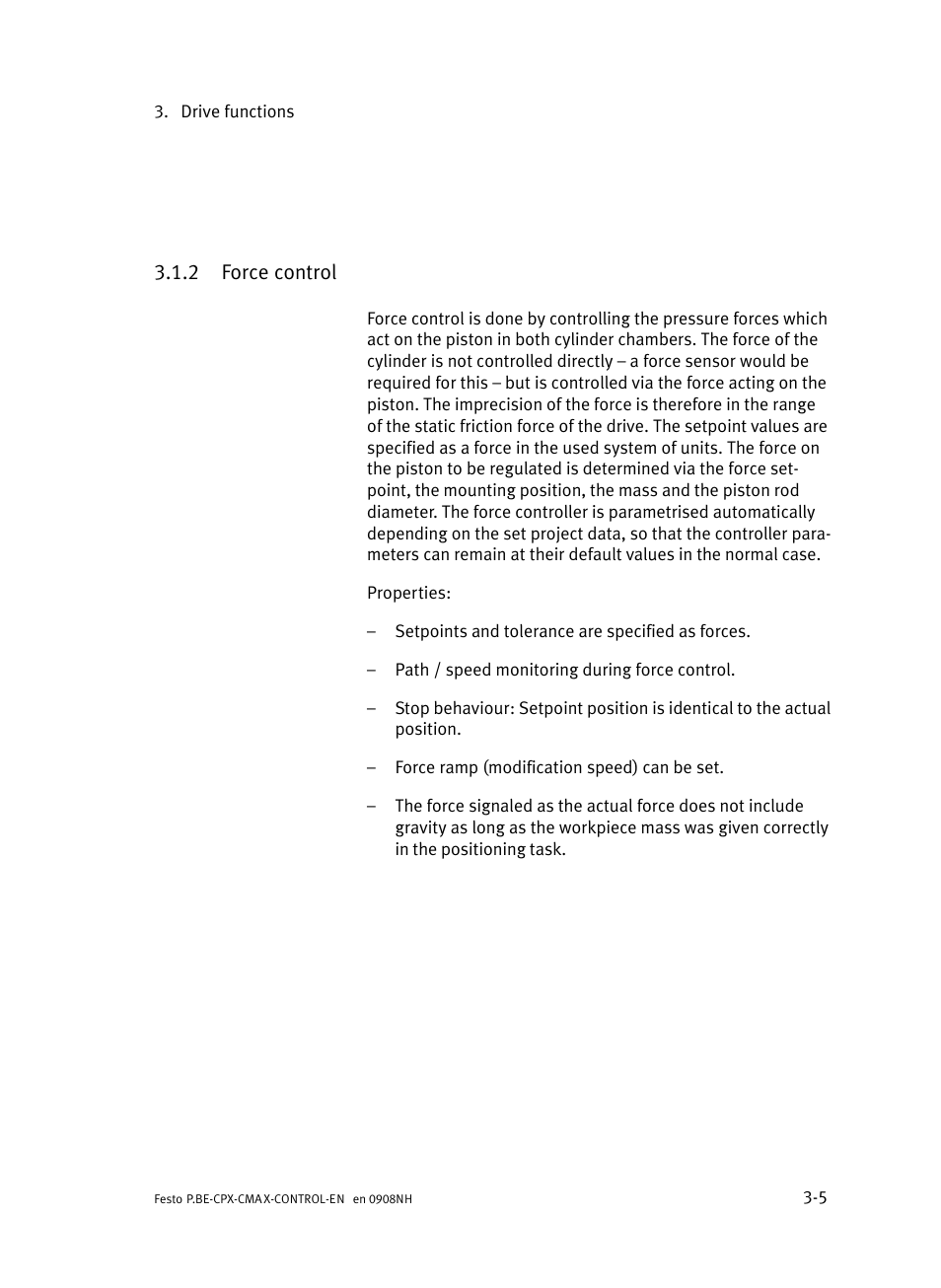 2 force control, Force control | Festo Контроллер позиционирования CPX-CMAX User Manual | Page 67 / 446