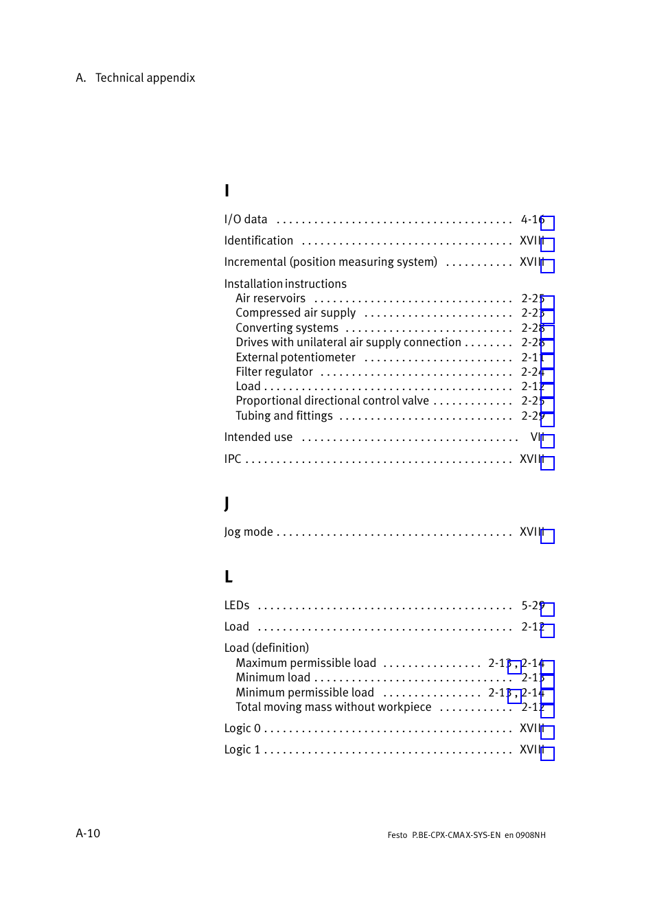 Festo Контроллер позиционирования CPX-CMAX User Manual | Page 172 / 176