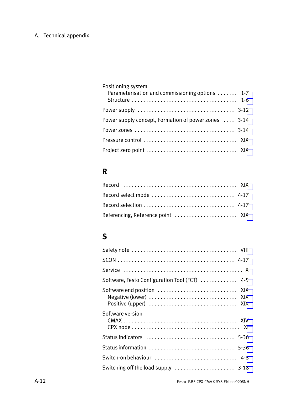 Festo Контроллер позиционирования CPX-CMAX User Manual | Page 174 / 176