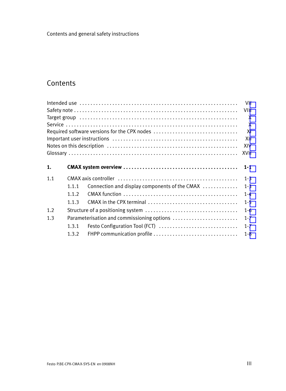 Festo Контроллер позиционирования CPX-CMAX User Manual | Page 5 / 176