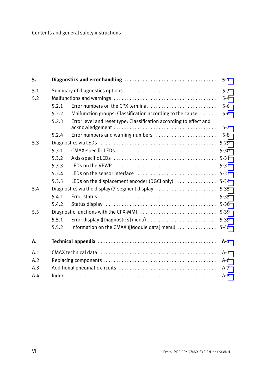 Festo Контроллер позиционирования CPX-CMAX User Manual | Page 8 / 176