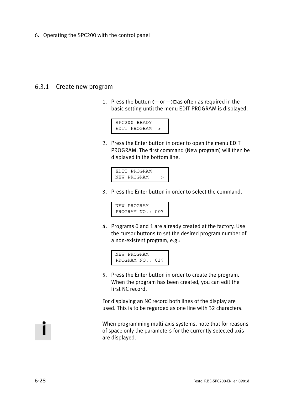 1 create new program, Create new program | Festo Кабели и принадлежности User Manual | Page 240 / 506