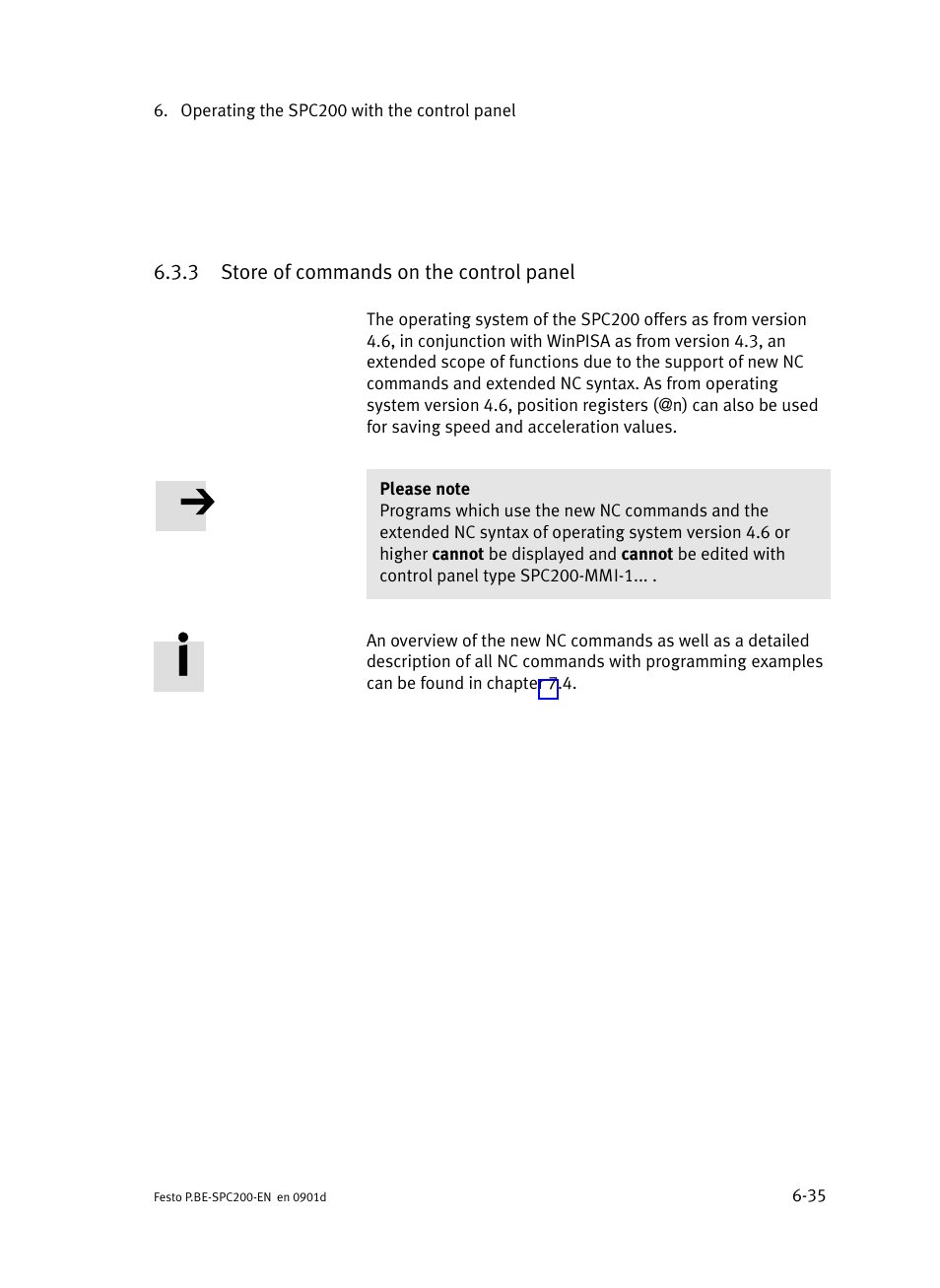 3 store of commands on the control panel, Store of commands on the control panel | Festo Кабели и принадлежности User Manual | Page 247 / 506