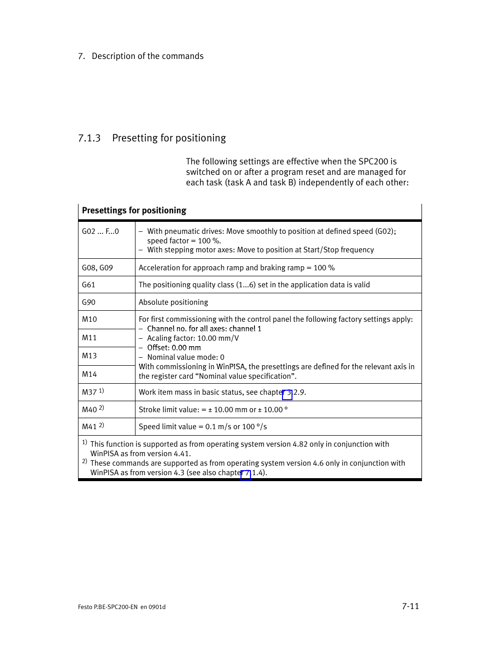 3 presetting for positioning, Presetting for positioning | Festo Кабели и принадлежности User Manual | Page 277 / 506