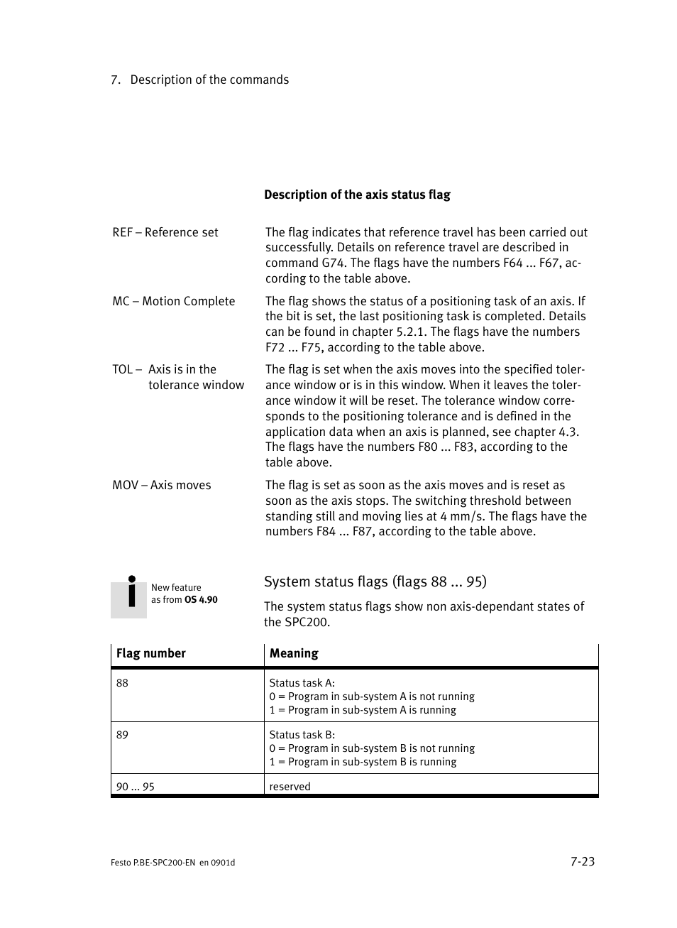 System status flags (flags 88 ) | Festo Кабели и принадлежности User Manual | Page 289 / 506