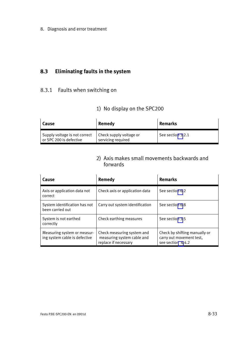 3 eliminating faults in the system, 1 faults when switching on, Eliminating faults in the system | Faults when switching on | Festo Кабели и принадлежности User Manual | Page 389 / 506