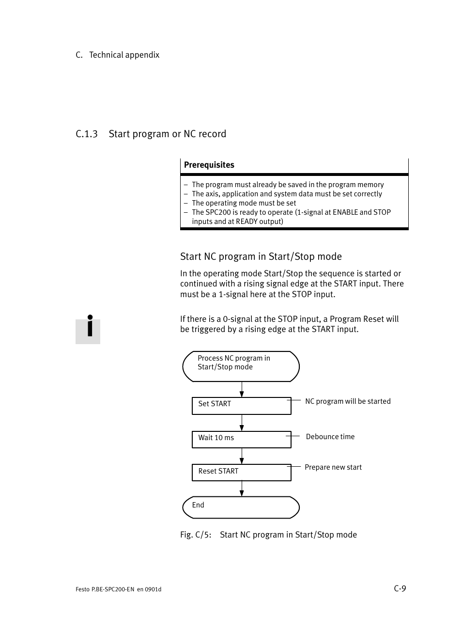 C.1.3 start program or nc record, C.1.3, Start program or nc record | Start nc program in start/stop mode | Festo Кабели и принадлежности User Manual | Page 455 / 506