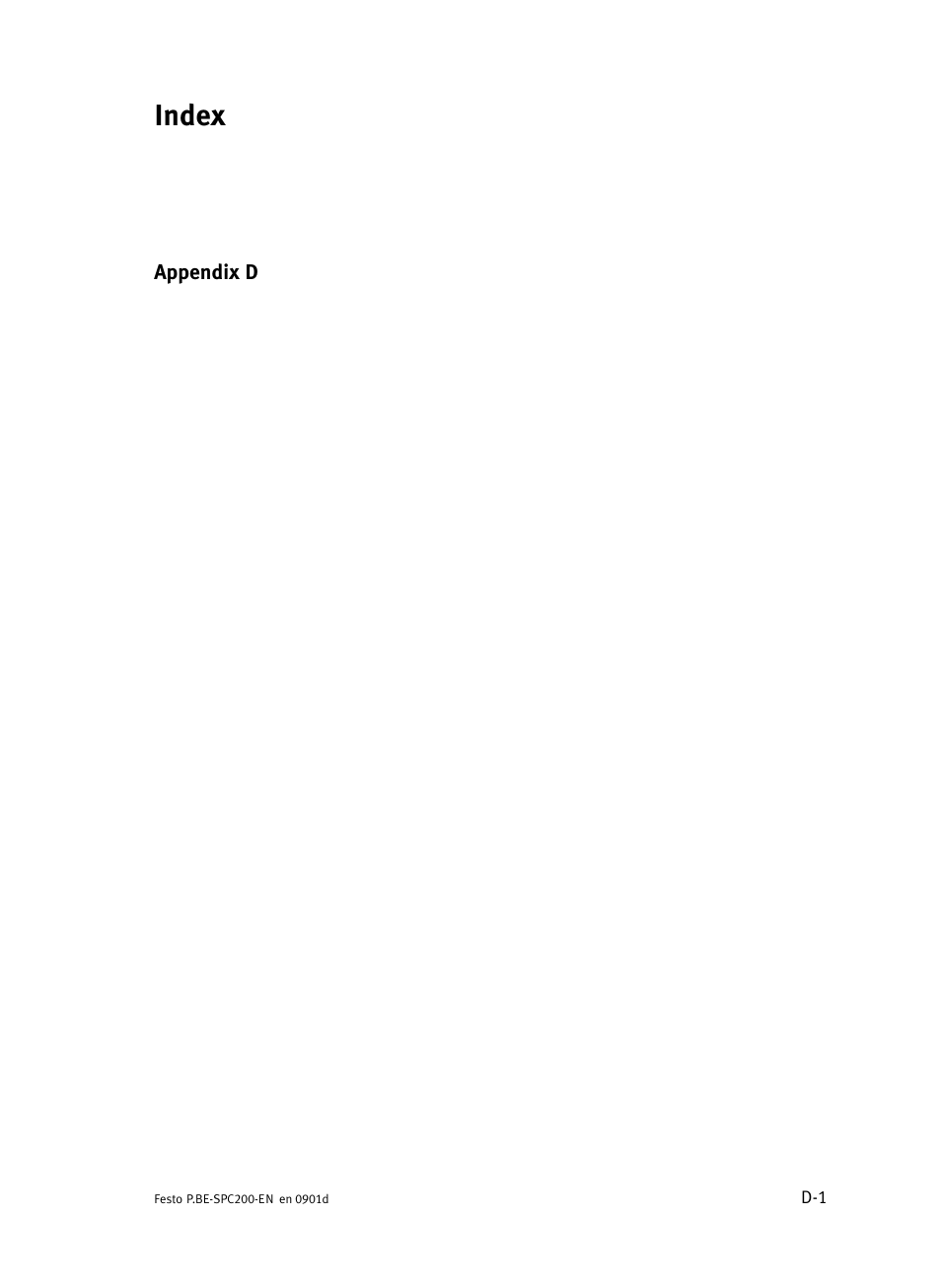 Index | Festo Кабели и принадлежности User Manual | Page 479 / 506