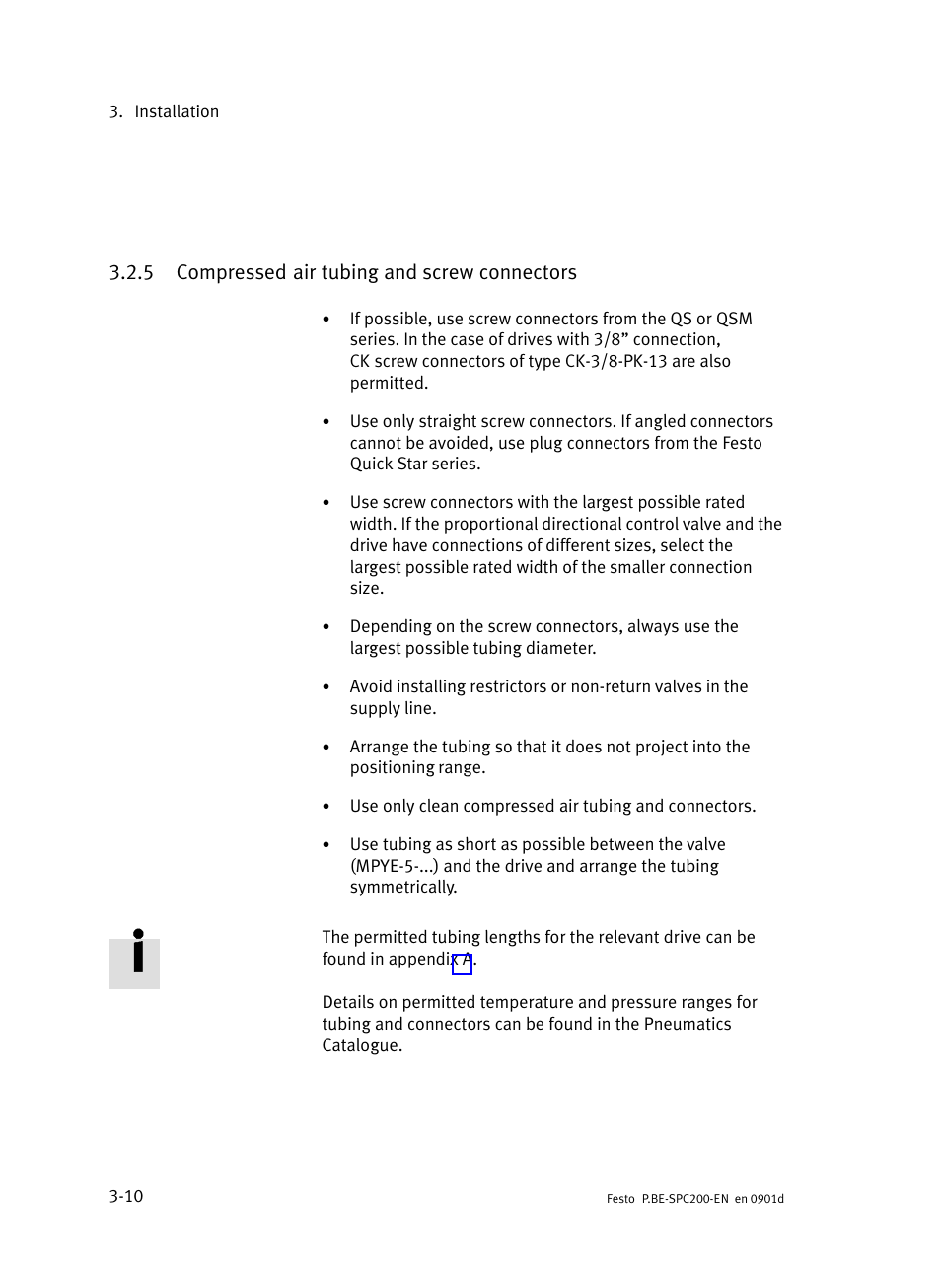 5 compressed air tubing and screw connectors, Compressed air tubing and screw connectors | Festo Кабели и принадлежности User Manual | Page 88 / 506