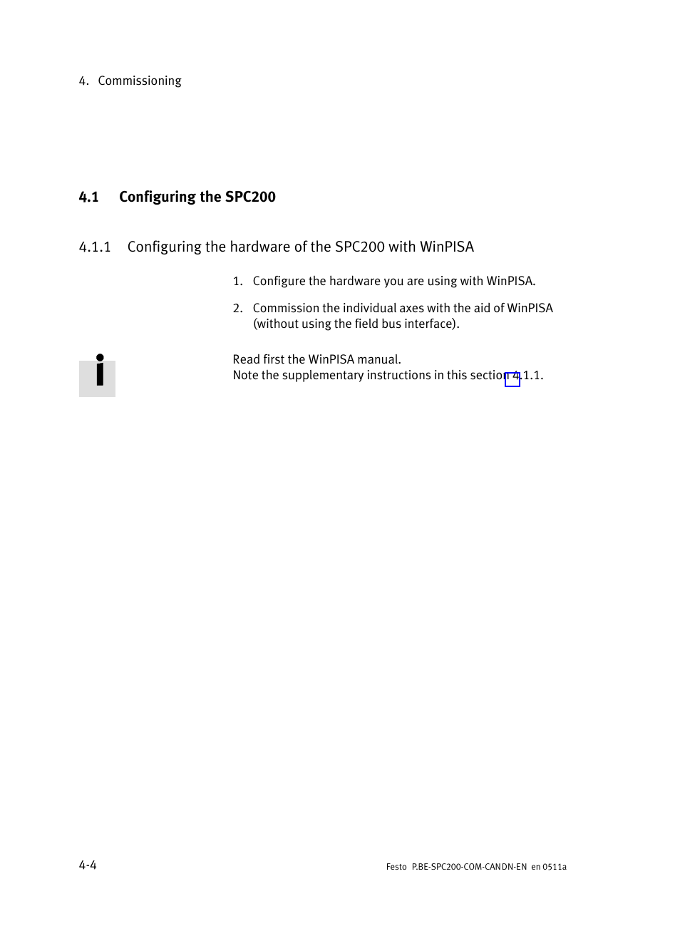 1 configuring the spc200, Configuring the spc200 | Festo Кабели и принадлежности User Manual | Page 42 / 126