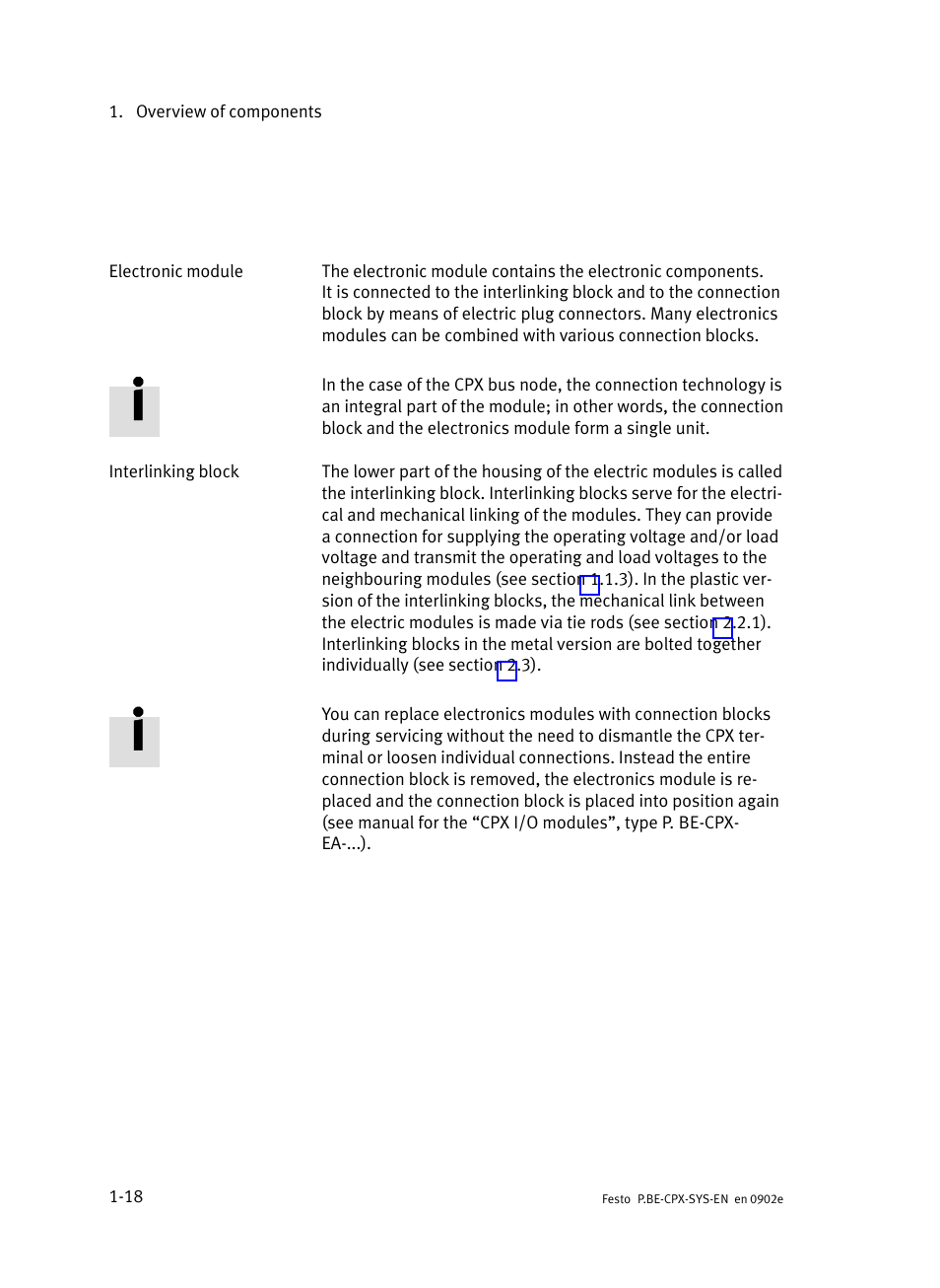 Festo Контроллер позиционирования CPX-CMPX User Manual | Page 36 / 234