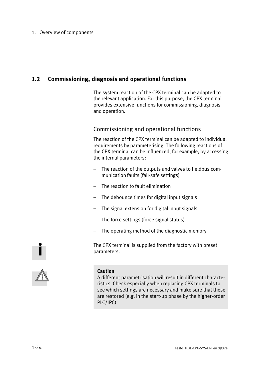 Commissioning, diagnosis and operational functions | Festo Контроллер позиционирования CPX-CMPX User Manual | Page 42 / 234