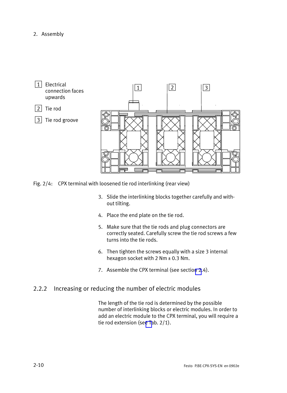 Festo Контроллер позиционирования CPX-CMPX User Manual | Page 54 / 234