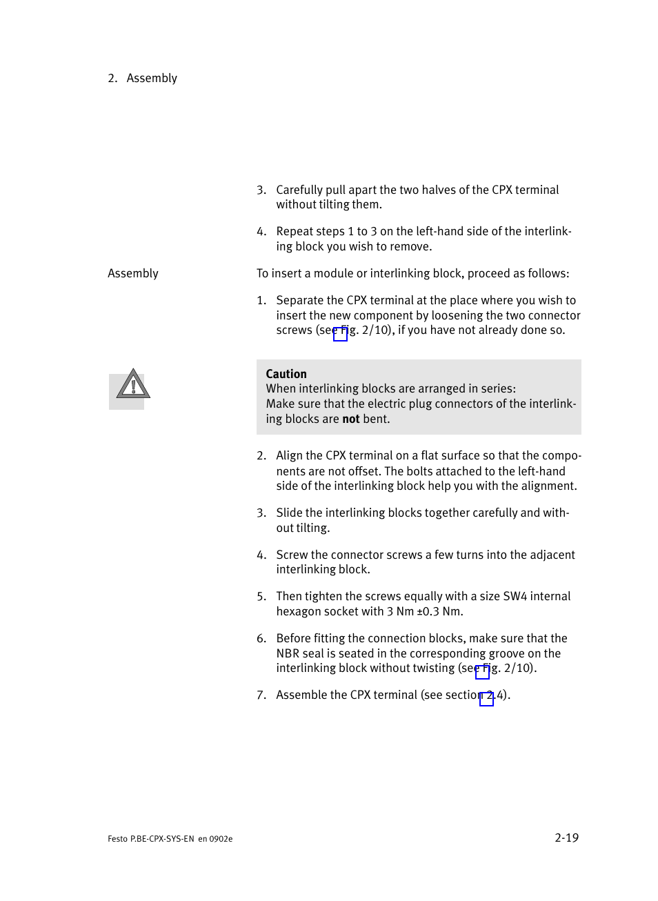 Festo Контроллер позиционирования CPX-CMPX User Manual | Page 63 / 234