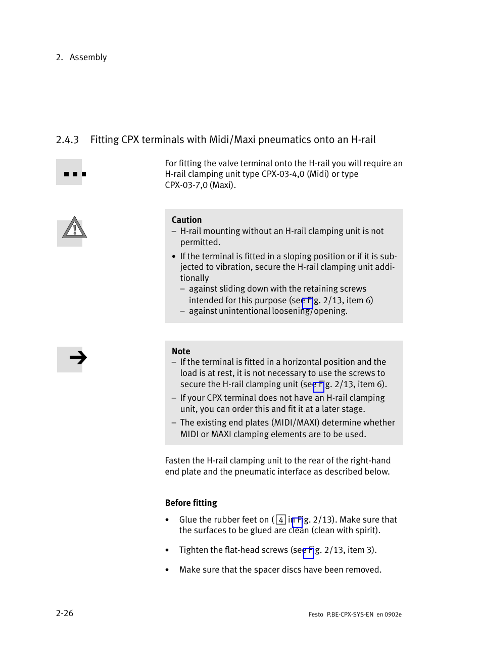 Festo Контроллер позиционирования CPX-CMPX User Manual | Page 70 / 234