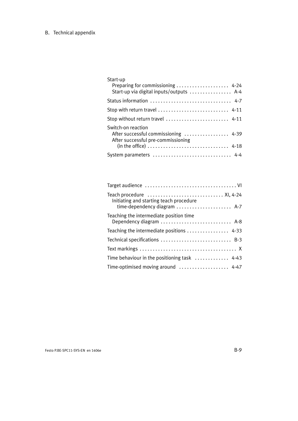 Festo Контроллер крайних положений SPC11 User Manual | Page 139 / 140