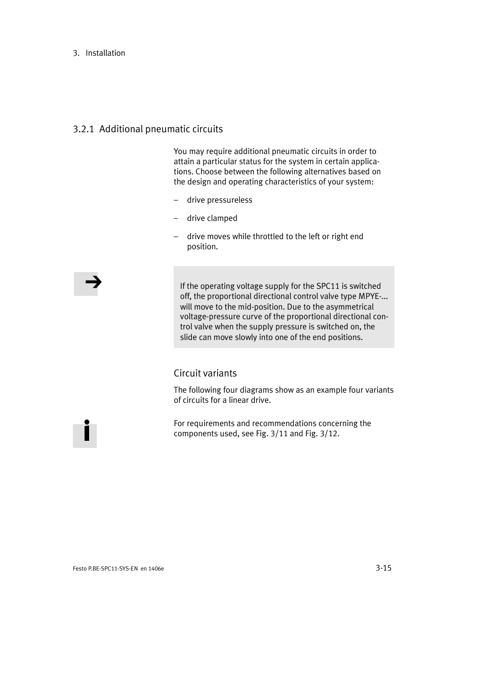 1 additional pneumatic circuits | Festo Контроллер крайних положений SPC11 User Manual | Page 43 / 140