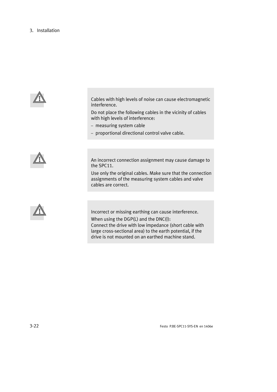 3 installing the electronic components | Festo Контроллер крайних положений SPC11 User Manual | Page 50 / 140