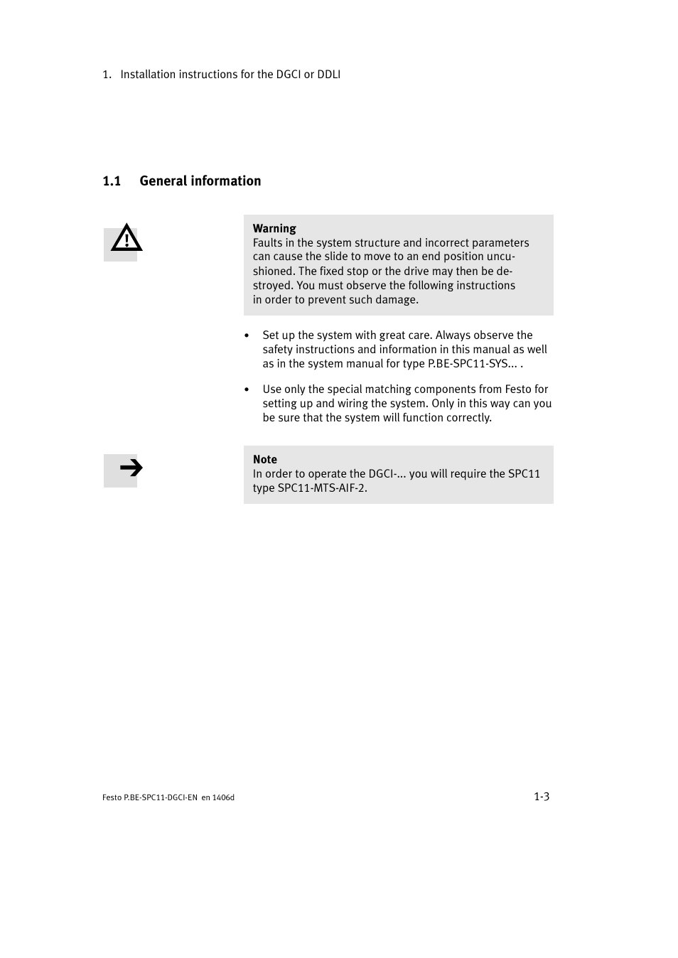 1 general information | Festo Контроллер крайних положений SPC11 User Manual | Page 15 / 91