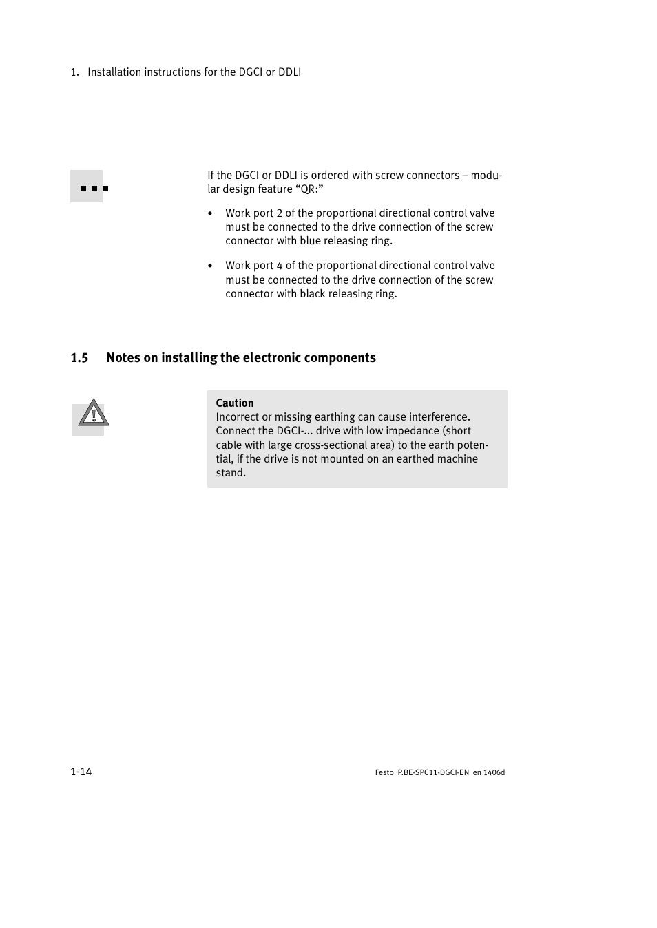 5 notes on installing the electronic components | Festo Контроллер крайних положений SPC11 User Manual | Page 26 / 91