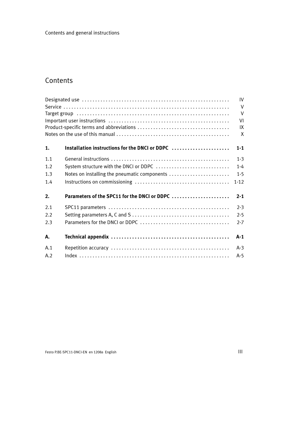 Festo Контроллер крайних положений SPC11 User Manual | Page 5 / 60