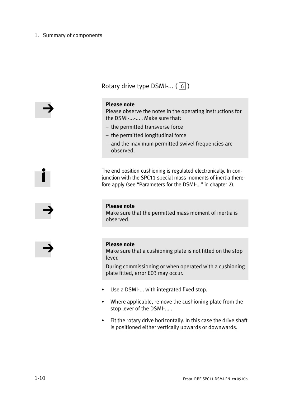 Festo Контроллер крайних положений SPC11 User Manual | Page 22 / 40