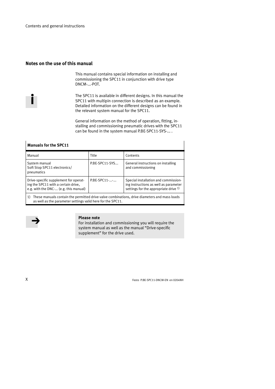 Festo Контроллер крайних положений SPC11 User Manual | Page 12 / 50