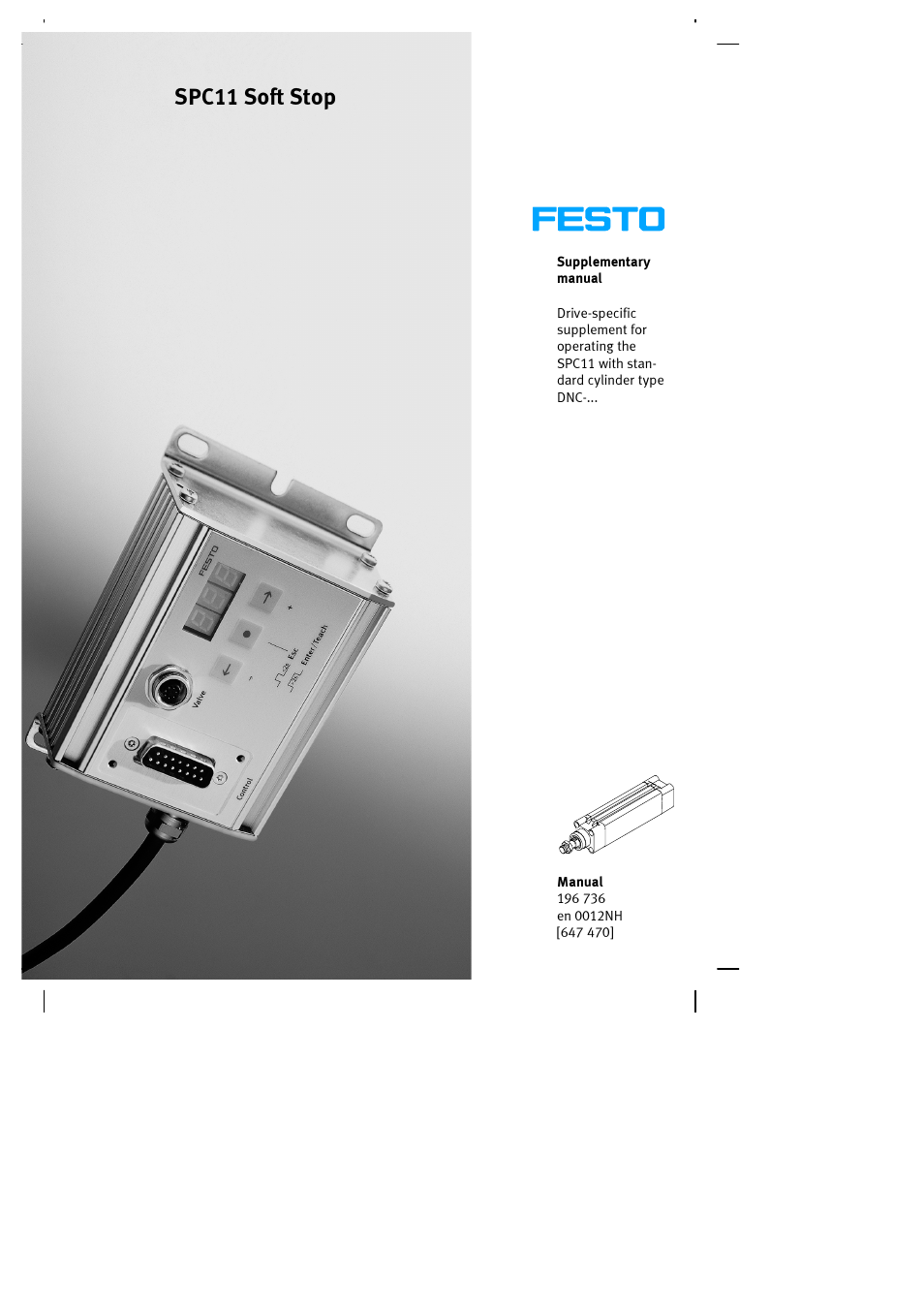 Festo Контроллер крайних положений SPC11 User Manual | 64 pages