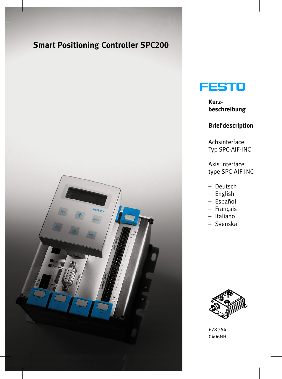 Festo Интерфейс привода SPC-AIF User Manual | 62 pages