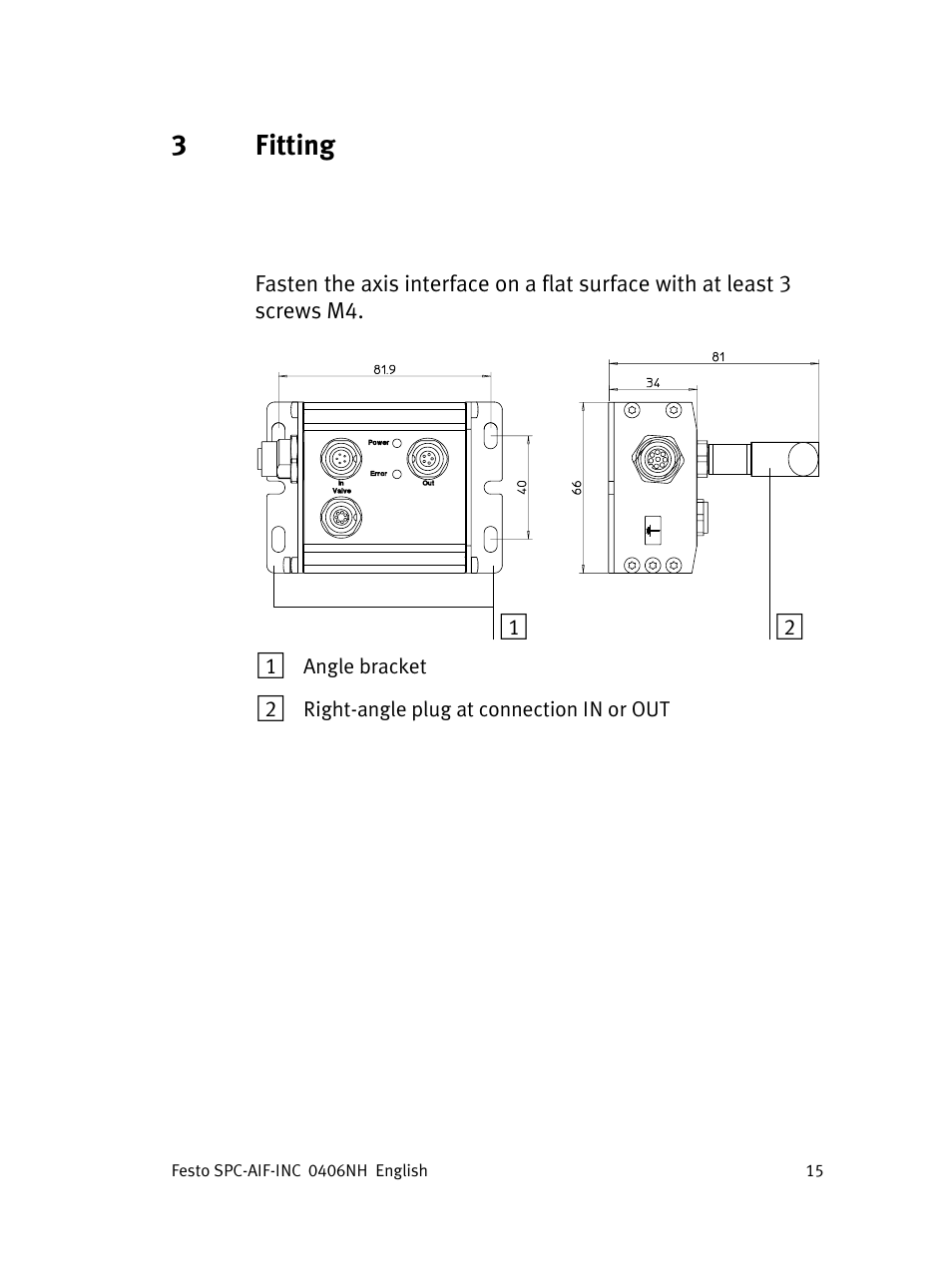 3fitting | Festo Интерфейс привода SPC-AIF User Manual | Page 15 / 62