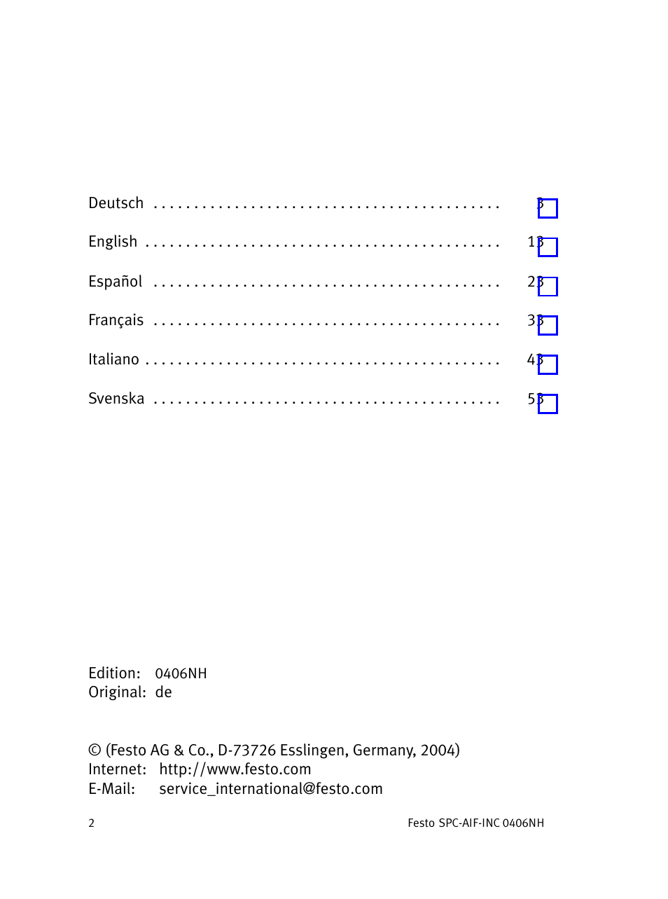 Festo Интерфейс привода SPC-AIF User Manual | Page 2 / 62