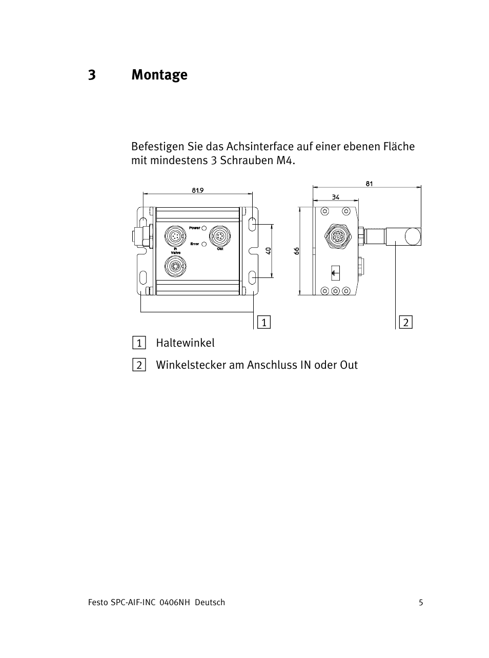 3montage | Festo Интерфейс привода SPC-AIF User Manual | Page 5 / 62