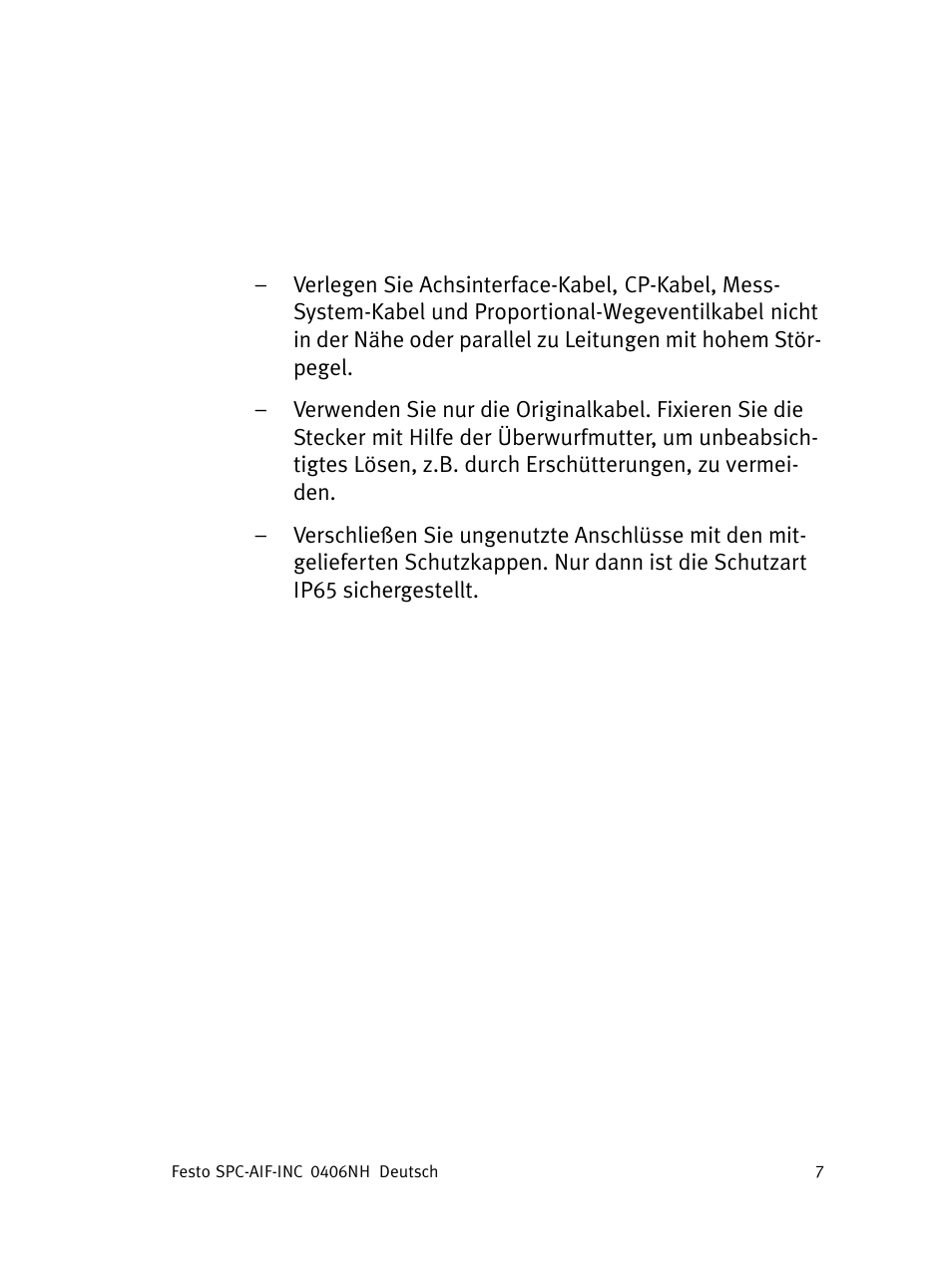 Festo Интерфейс привода SPC-AIF User Manual | Page 7 / 62