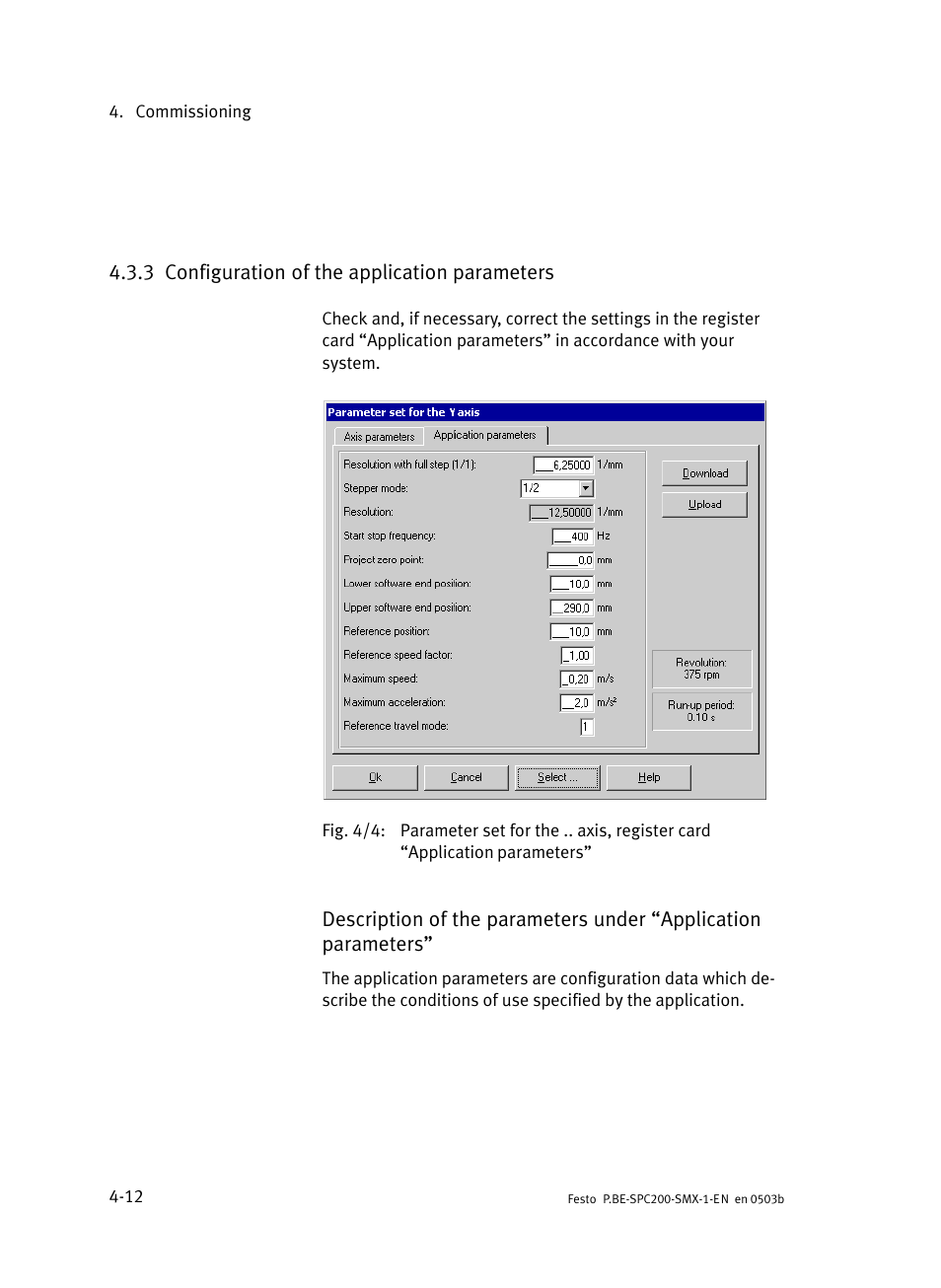 3 configuration of the application parameters, Configuration of the application parameters | Festo Кабели и принадлежности User Manual | Page 57 / 103