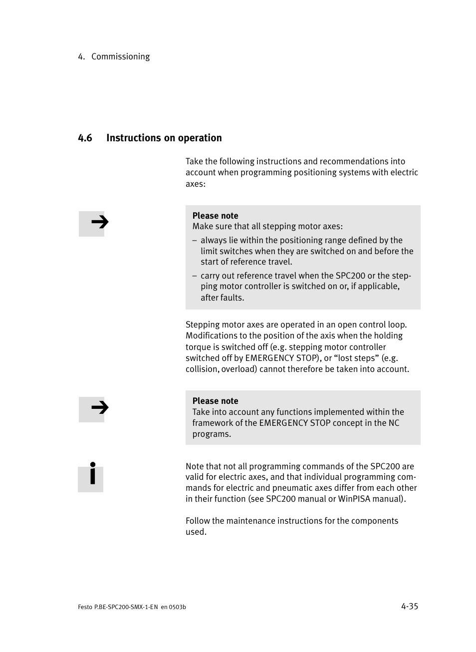 6 instructions on operation, Instructions on operation | Festo Кабели и принадлежности User Manual | Page 80 / 103