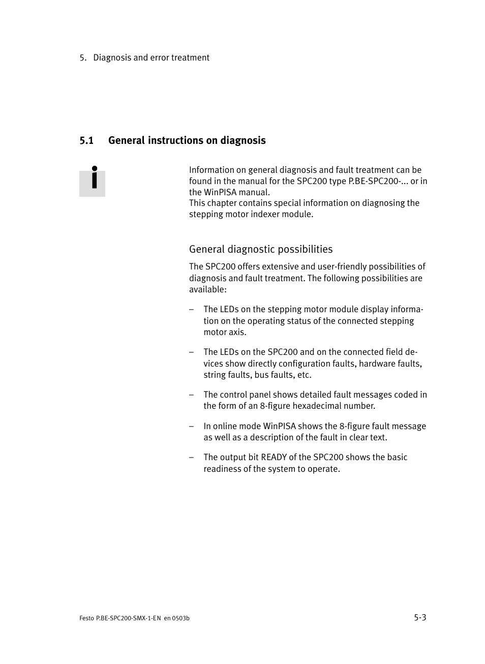 1 general instructions on diagnosis, General instructions on diagnosis | Festo Кабели и принадлежности User Manual | Page 84 / 103