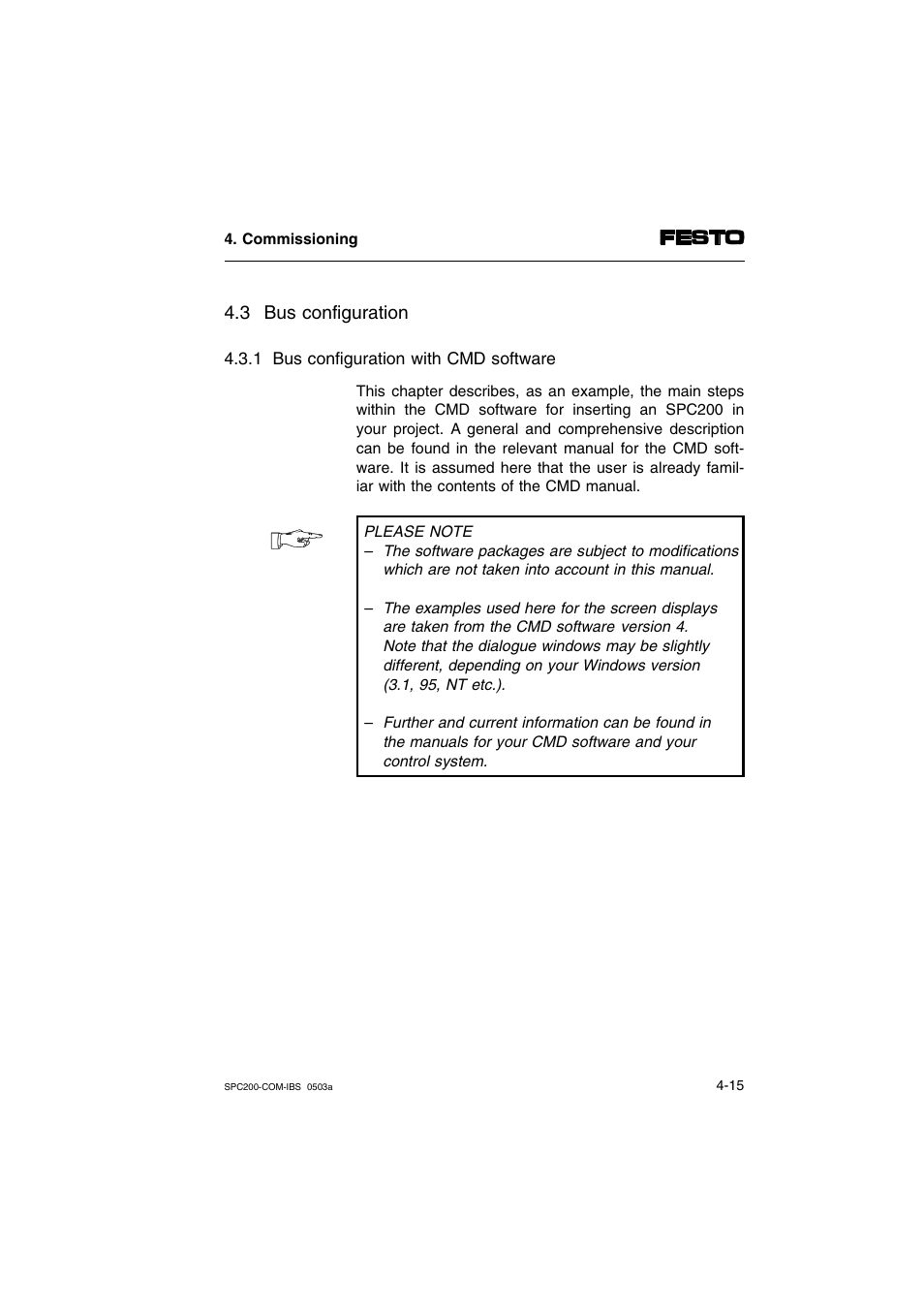 3 bus configuration | Festo Кабели и принадлежности User Manual | Page 49 / 88