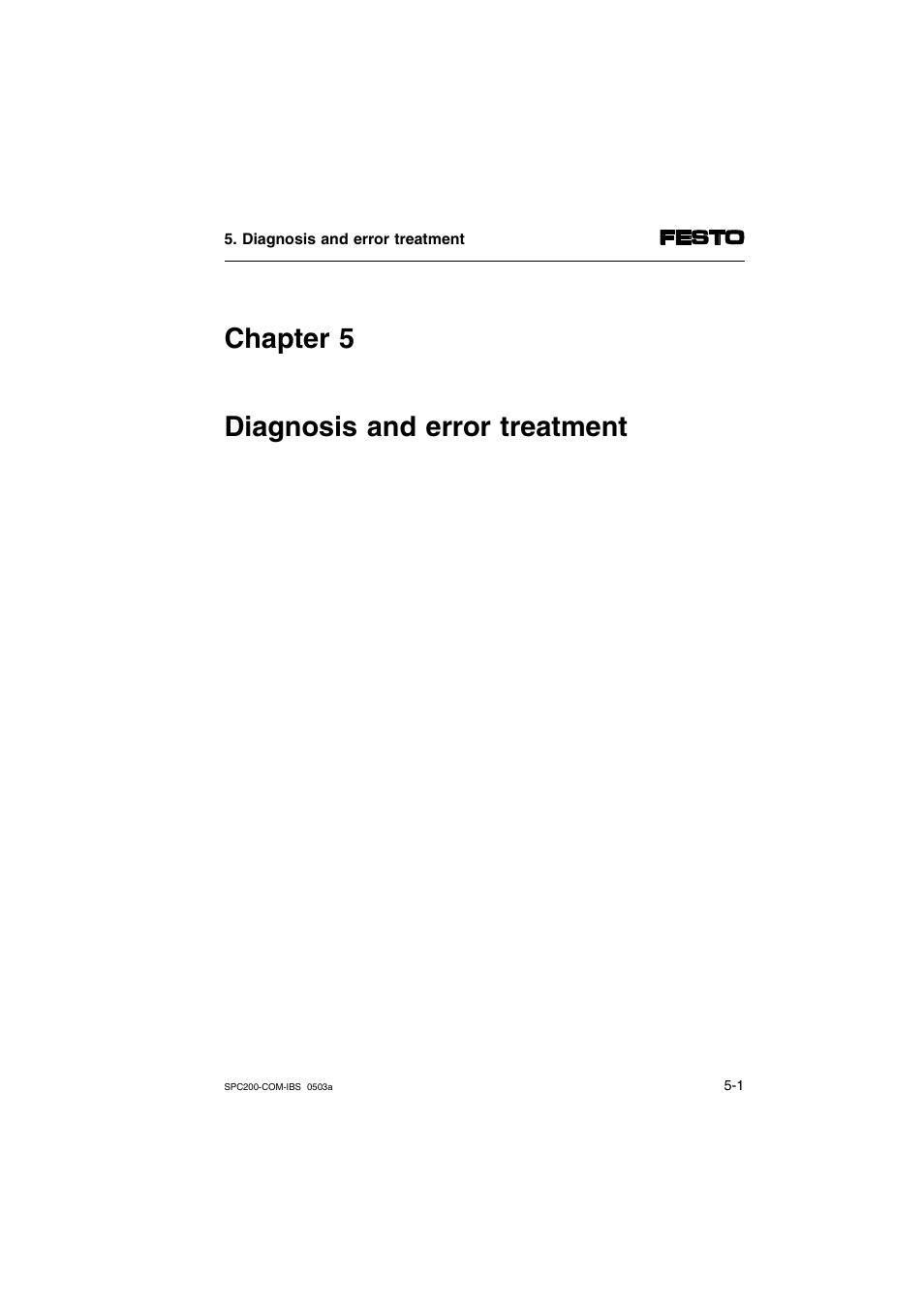 Chapter 5 diagnosis and error treatment | Festo Кабели и принадлежности User Manual | Page 75 / 88