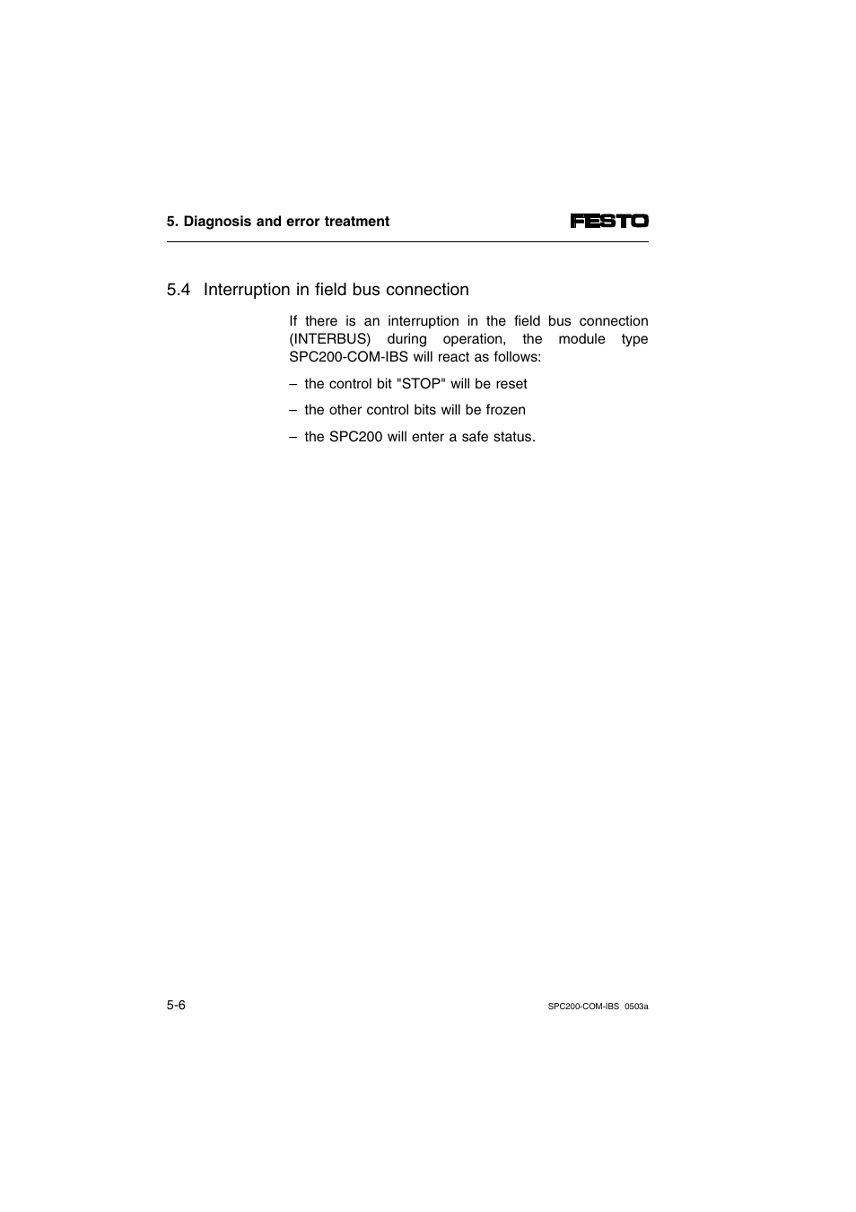 4 interruption in field bus connection | Festo Кабели и принадлежности User Manual | Page 80 / 88