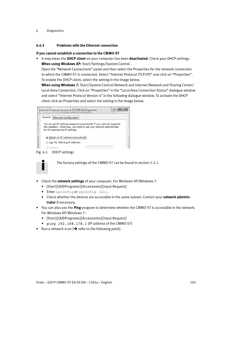 4 other problems and remedies | Festo Электроцилиндр User Manual | Page 103 / 134