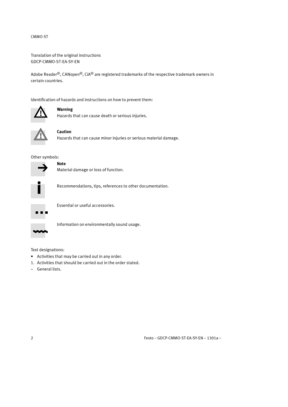 Festo Электроцилиндр User Manual | Page 2 / 134